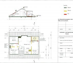 Grundriss Schnitt Umbau Dachgeschoss Architekturbüro Trawny Oliver Trawny